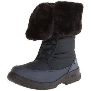 Kamik Seattle Winter Snow Boots Womens 6 Navy Blue‎ Fur Insulated